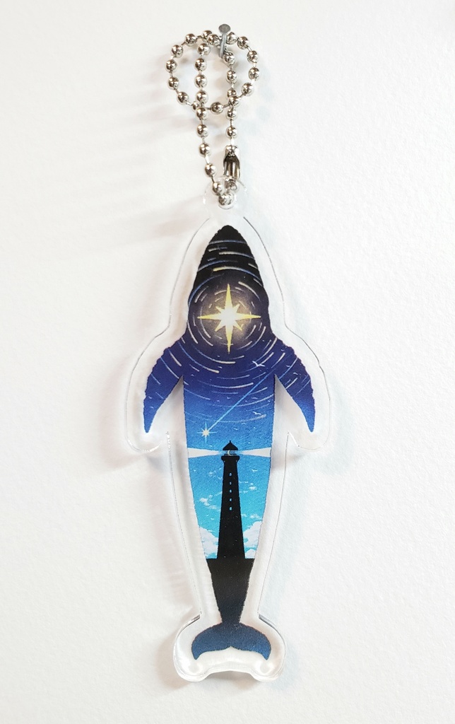 くじら/チェーン　(アクリルキーホルダー)