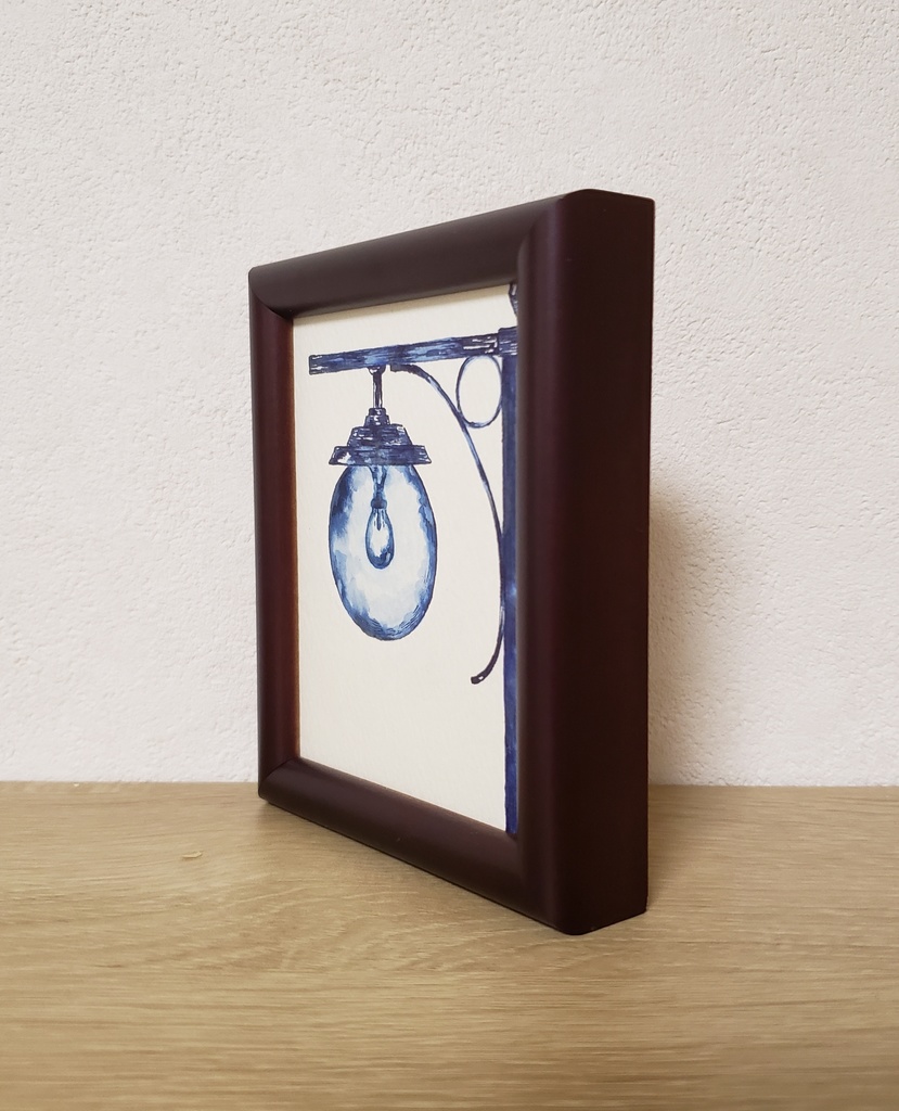 見知らぬ国の街灯 (光る原画)