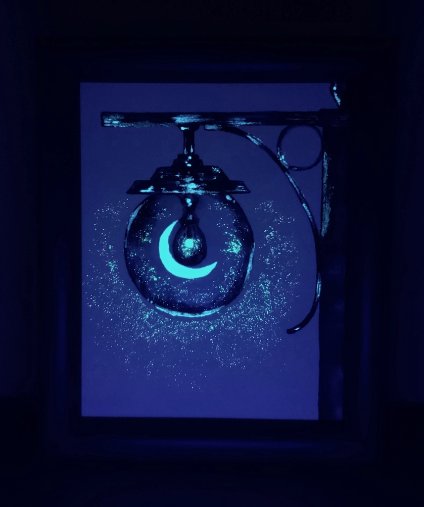 見知らぬ国の街灯 (光る原画)