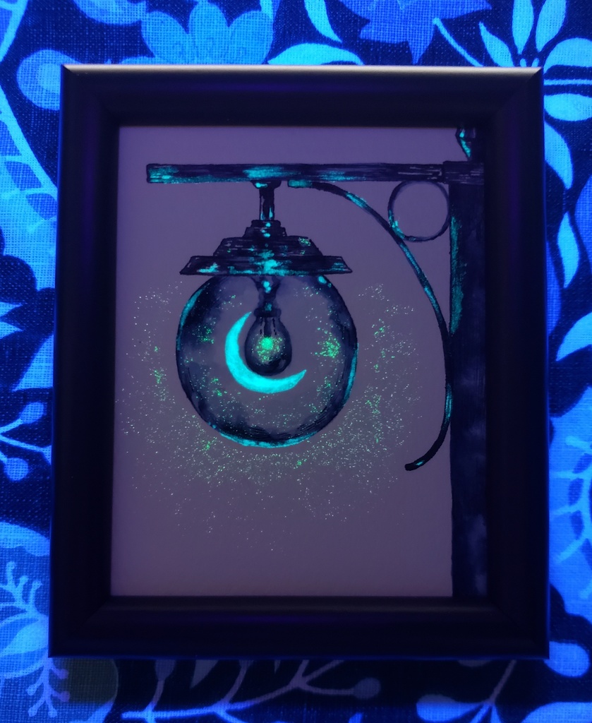 見知らぬ国の街灯 (光る原画)