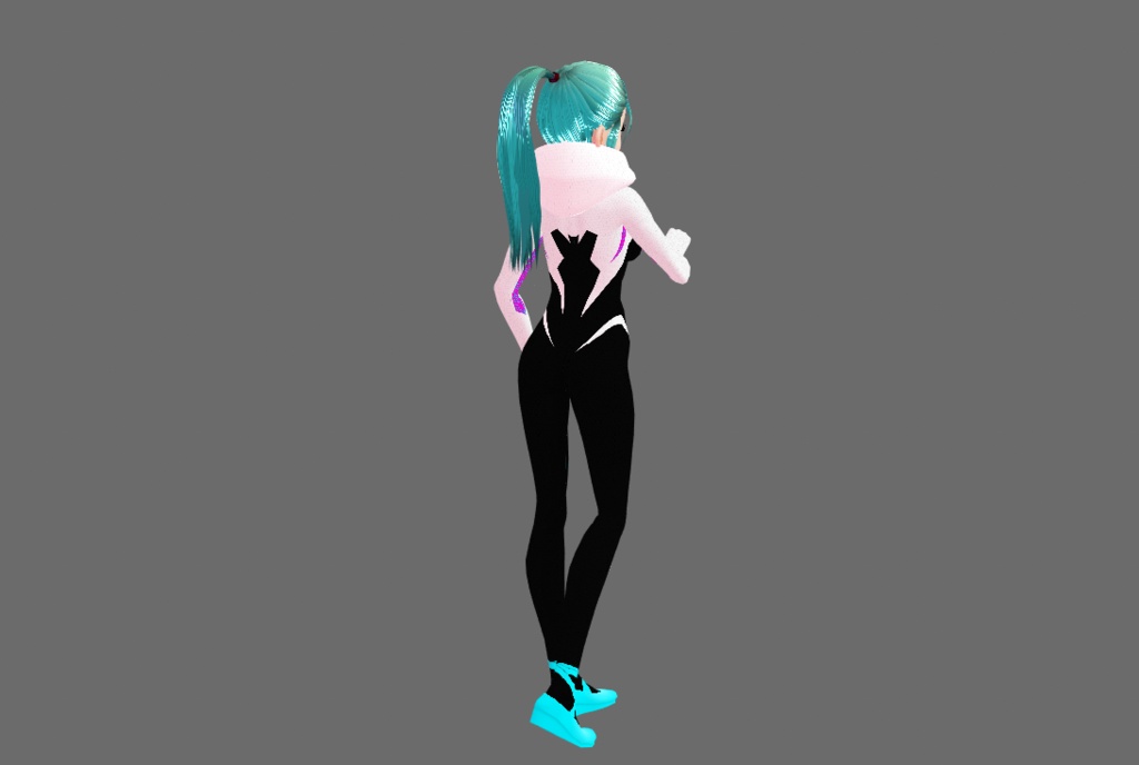 Spidergwen cosplay spandex suit for vroid