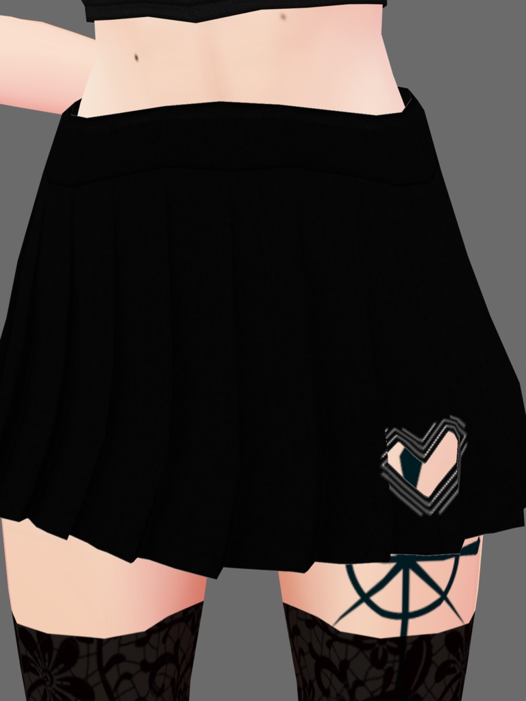 cute coy lacey outfit black vroid