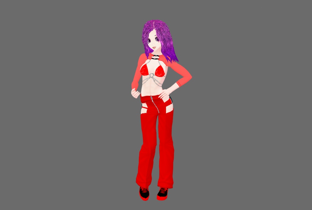 vroid clubwear red outfit