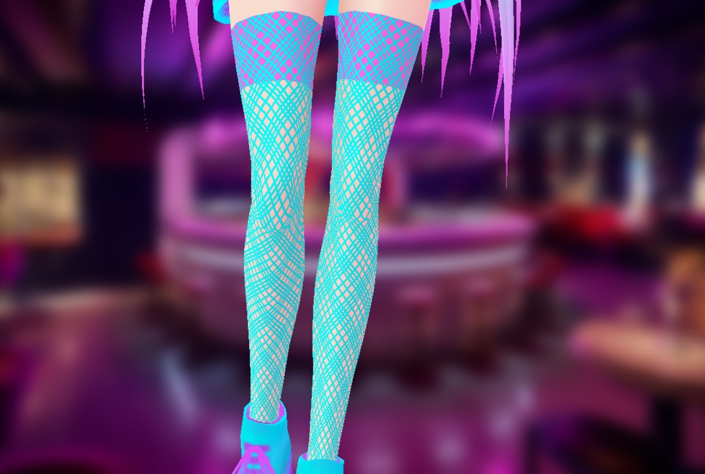 magenta teal party dress vroid clubwear outfit