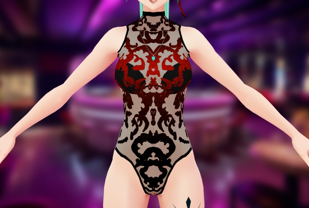 Vroid outfit tribal teddy and wool outer set