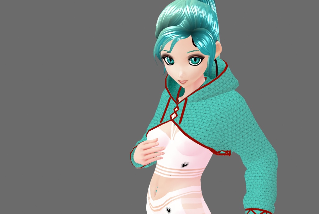 Vroid Sporty outfit white