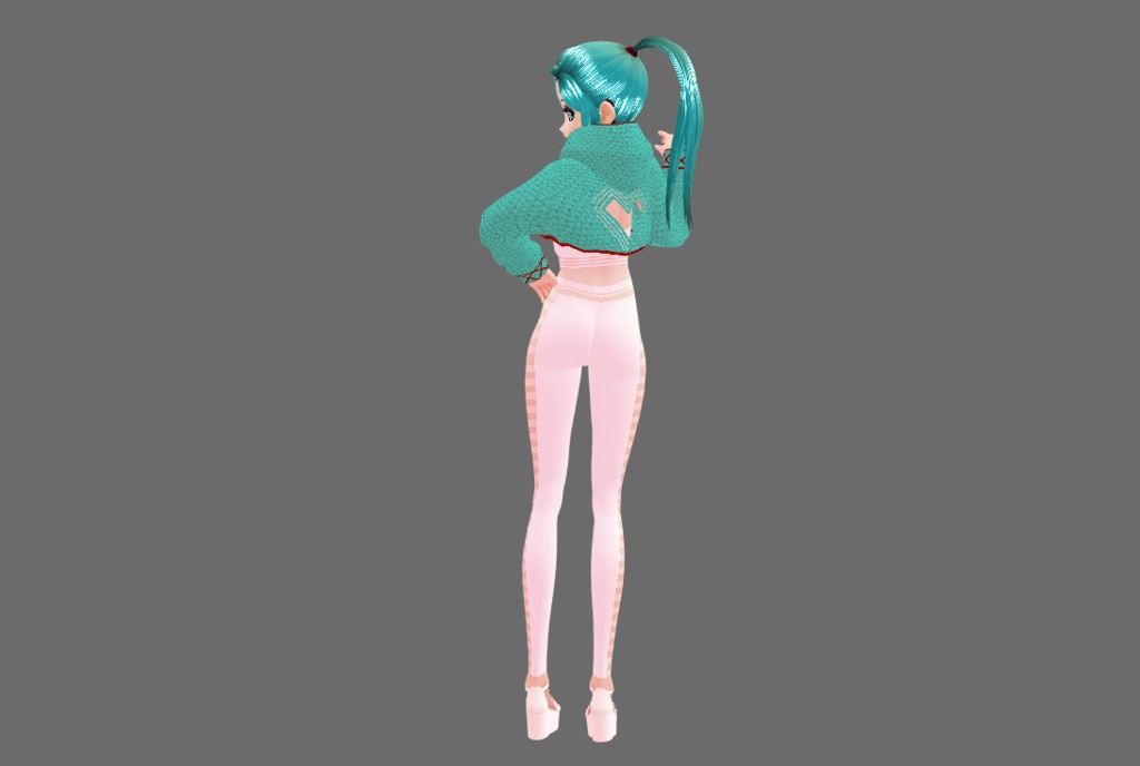 Vroid Sporty outfit white