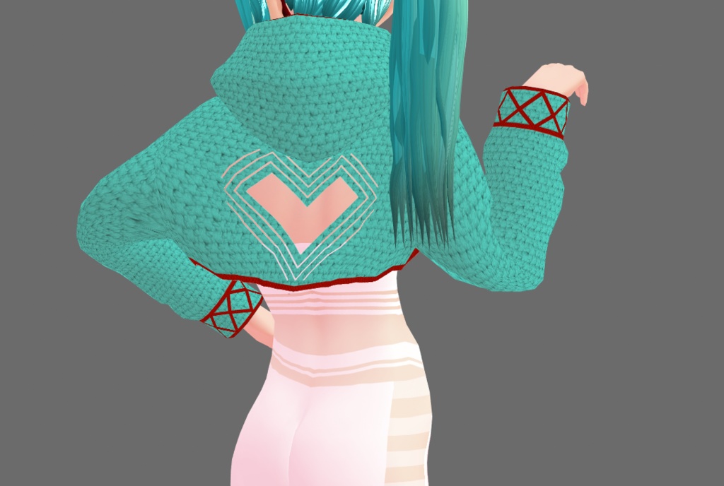 Vroid Sporty outfit white