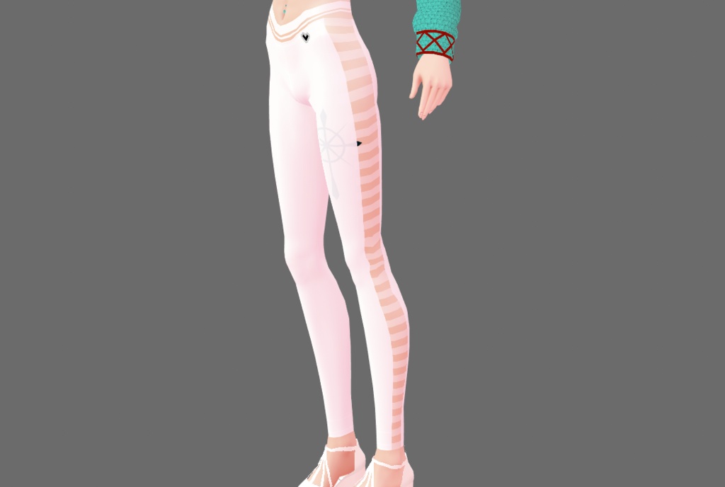 Vroid Sporty outfit white
