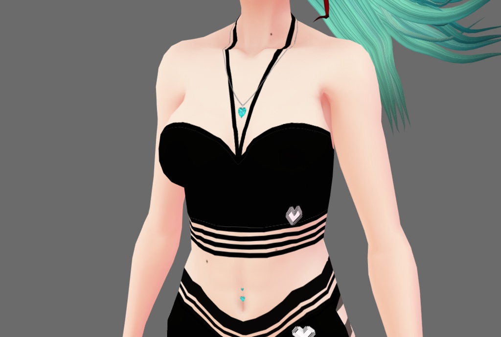 Vroid sporty outfit black