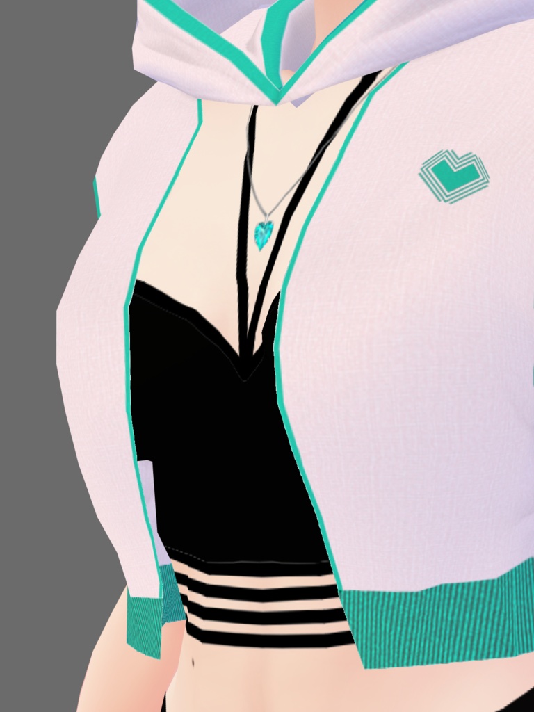 Vroid sporty outfit black