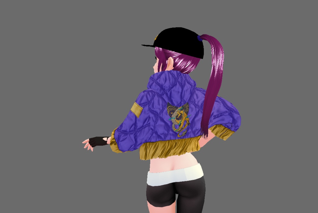 Akali KDA Popstars Cosplay outfit, on model.