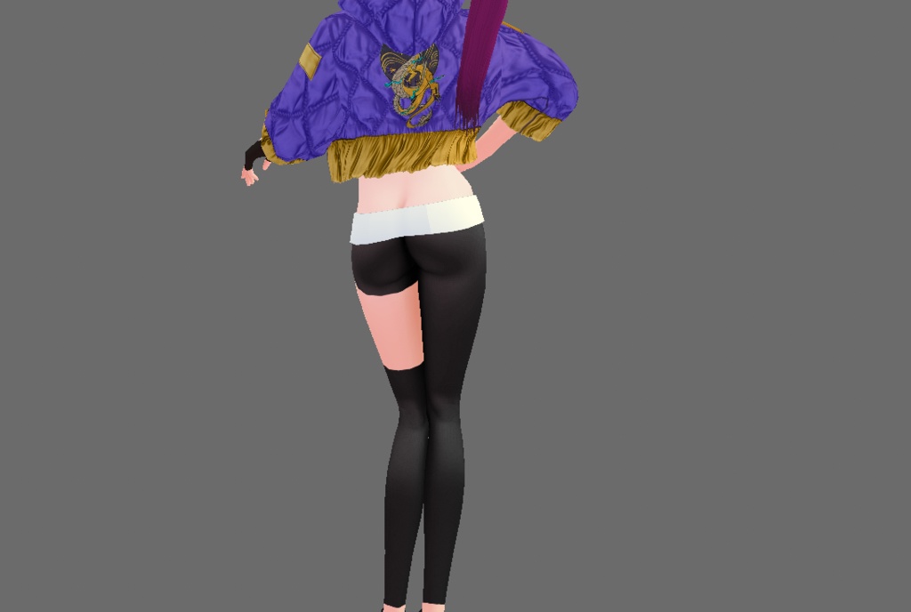 Akali KDA Popstars Cosplay outfit, on model.