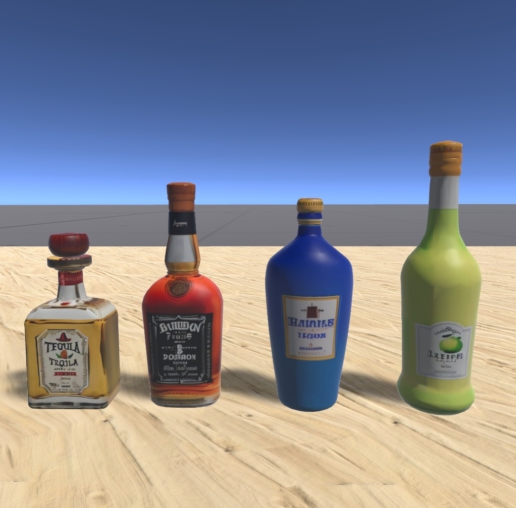 本格バーの3D洋酒セット14本