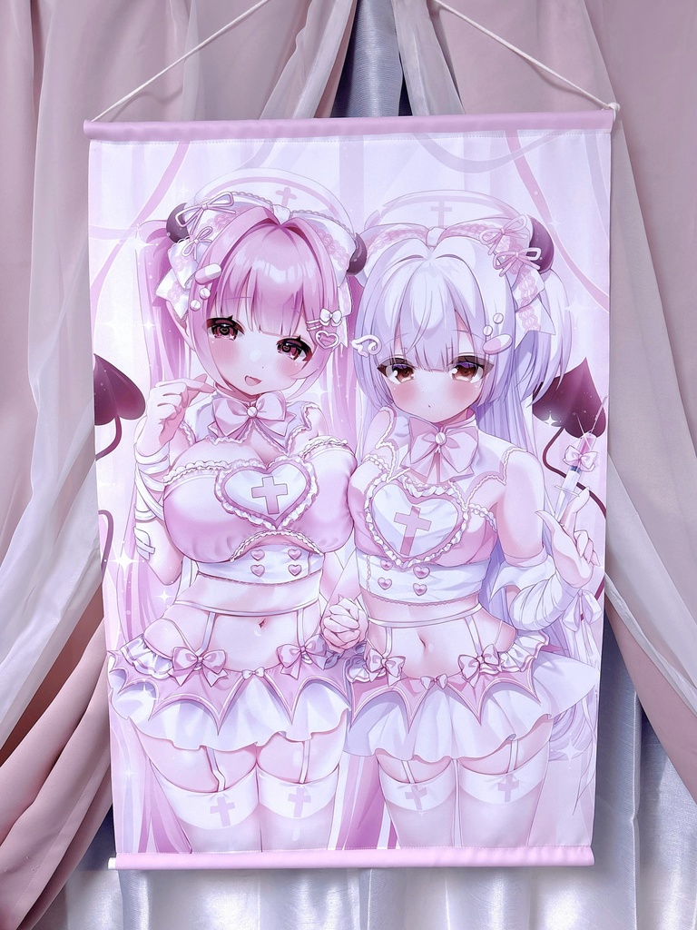 夢萌いあ×なかとみさコラボ【C107】♡B2タペストリー♡アクキーセット♡