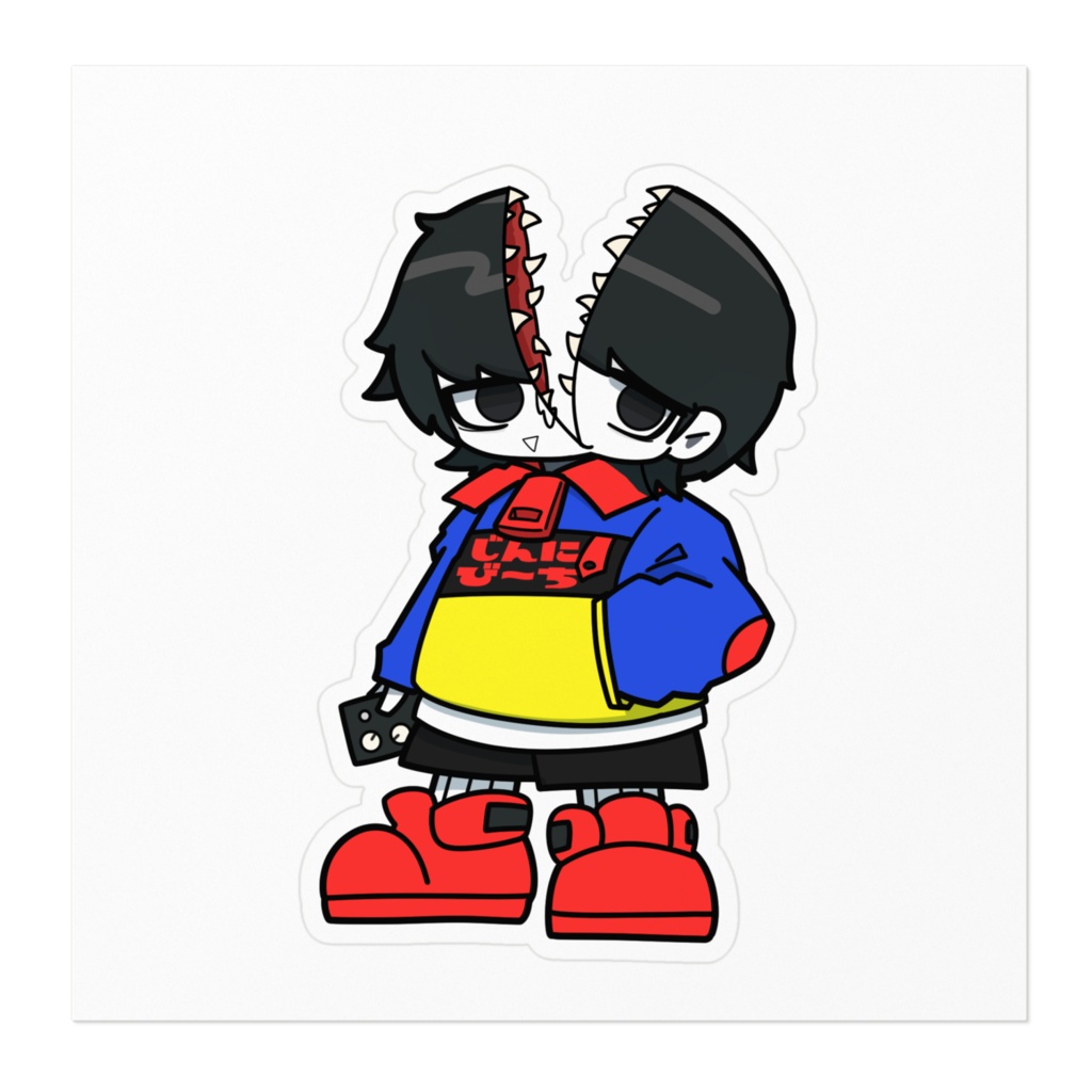 ぱっくり肉タカシステッカー