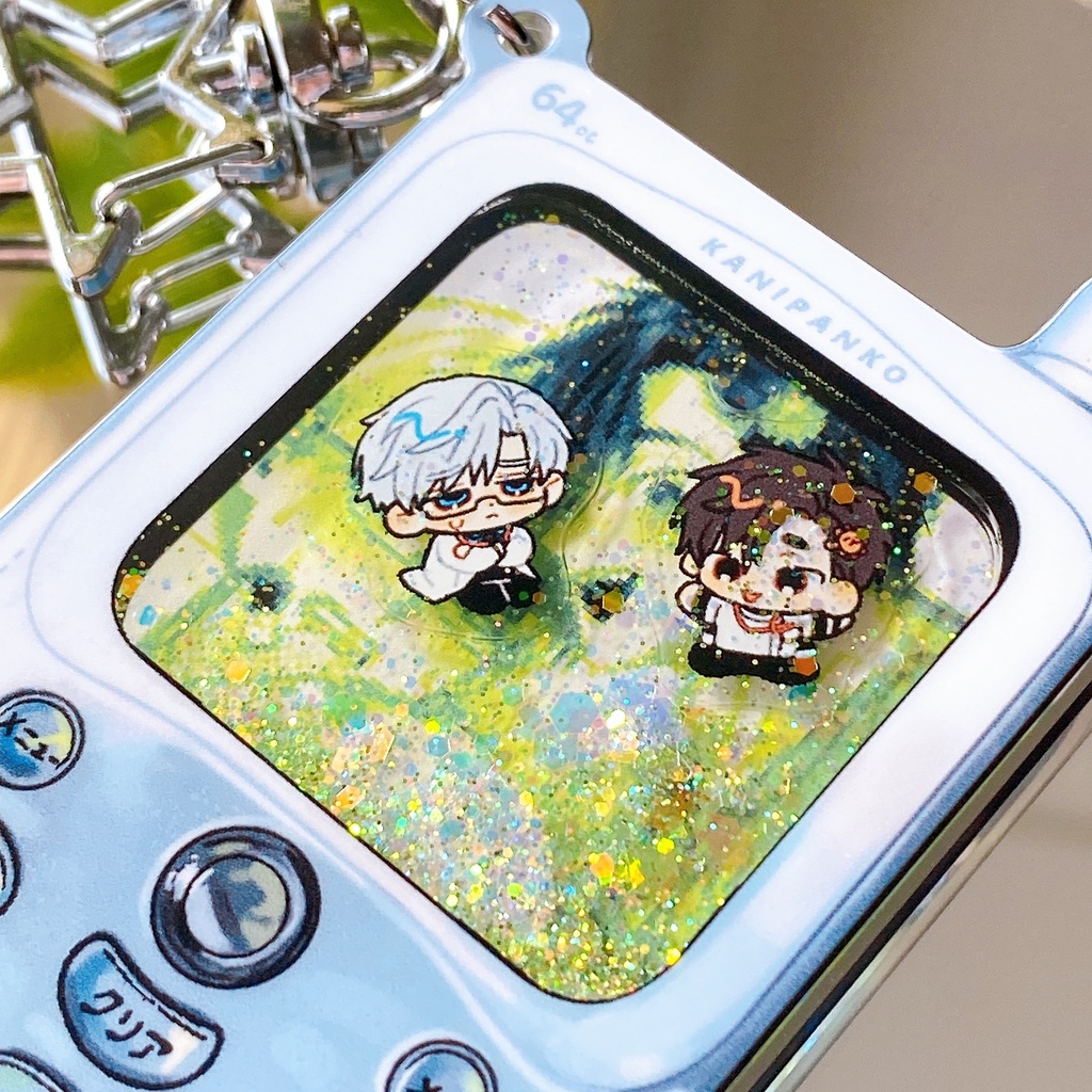 太陽×冷也 ゆらゆらグリッターオイルアクキー