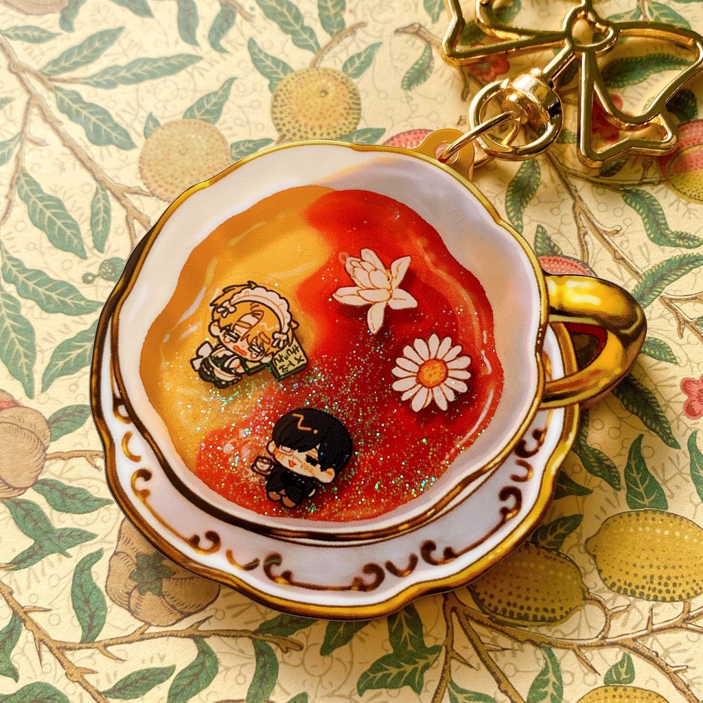 香×菊 ゆらゆらグリッターオイルアクキー