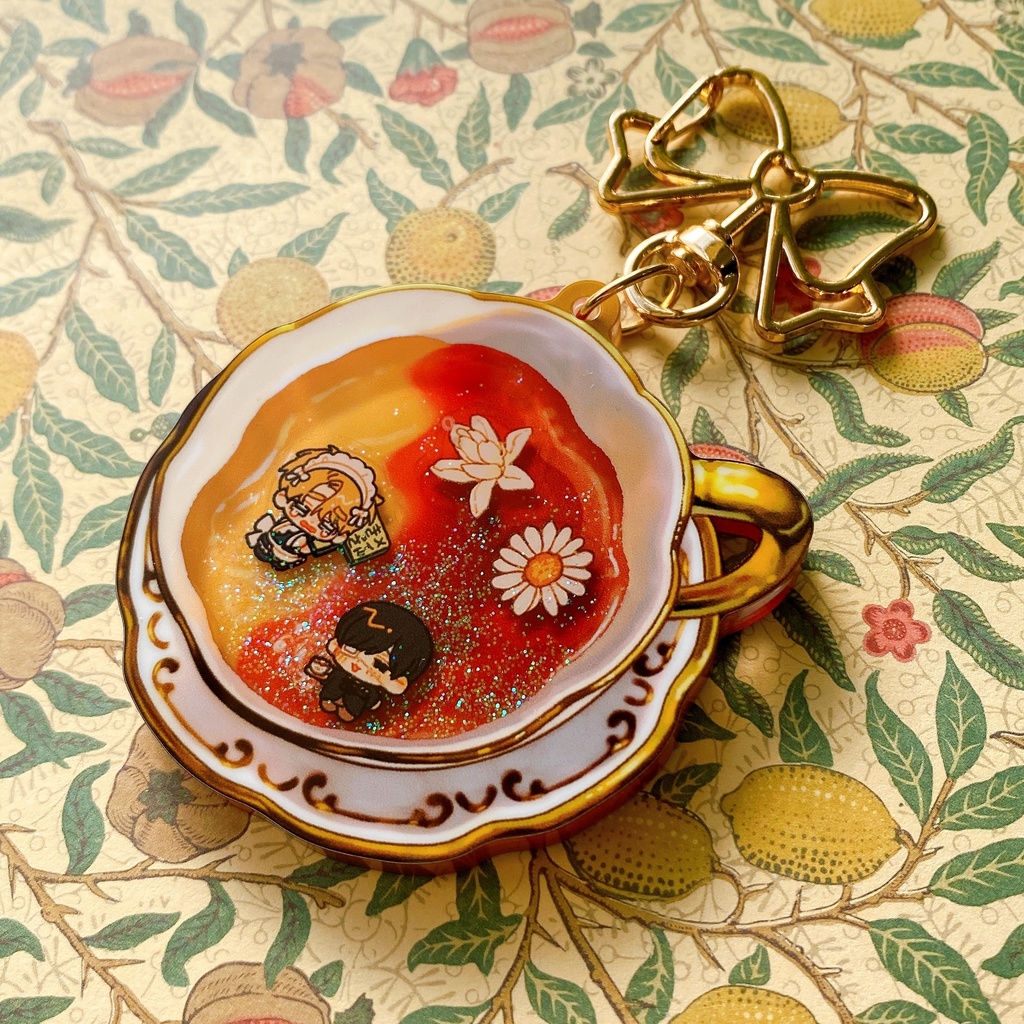 香×菊 ゆらゆらグリッターオイルアクキー