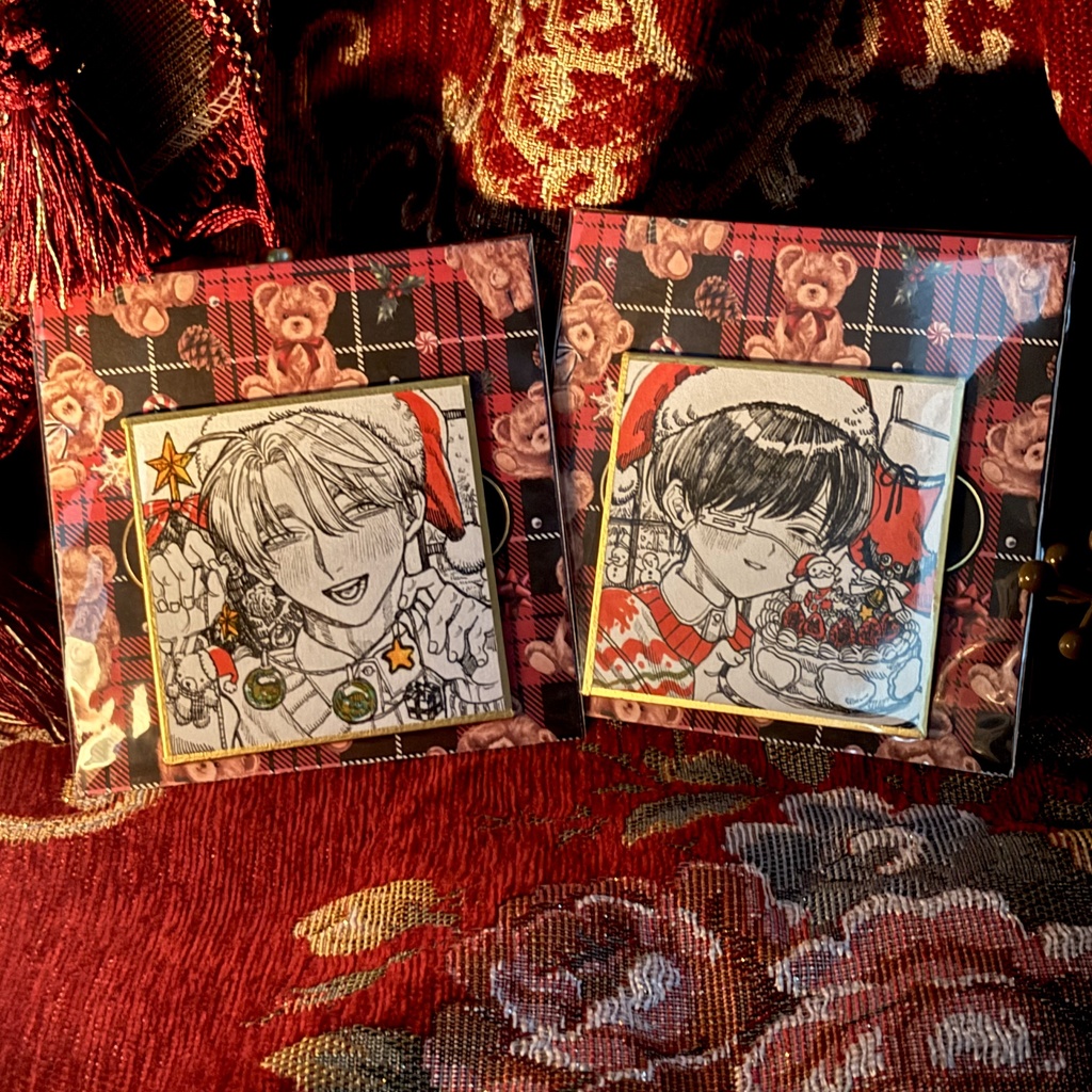 【クリスマス色紙】香と菊