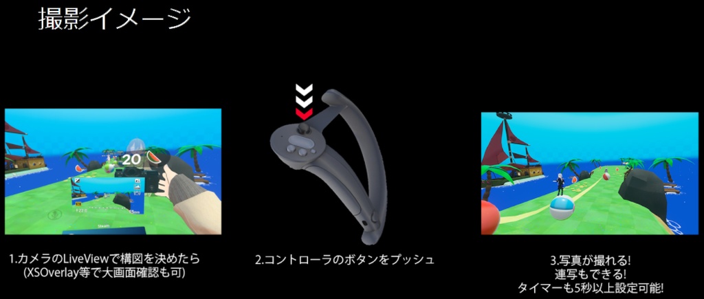 VRC連射カメラ/撮影アシストツール VR Camera Button Mapper