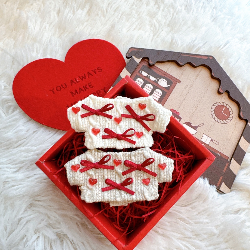 ハートりぼんニット