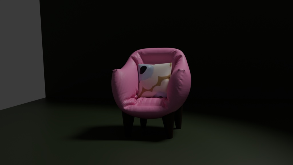 おしゃんなピンクソファーとクッション
