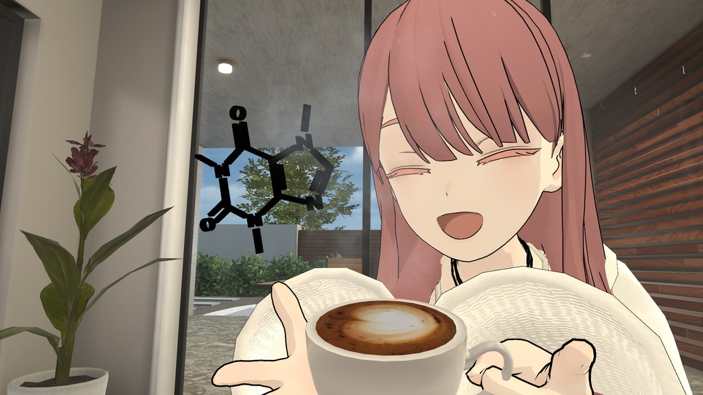 【3Dモデル】理系構造式シリーズ vol.1【カフェイン・ニコチン・エタノール代謝】