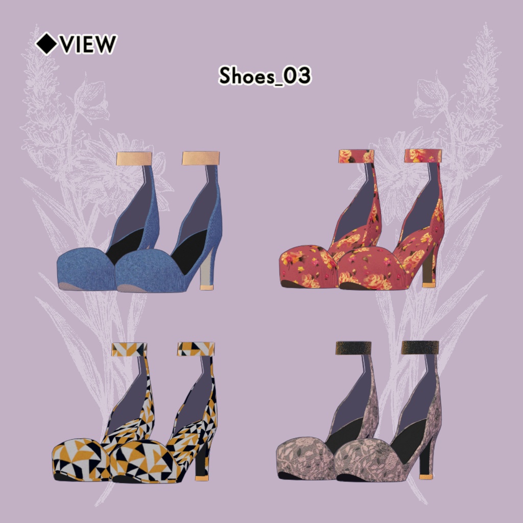 【NC's Cloth専用】Otona is Kawaii【Dress_01&Shoes_03 Material】