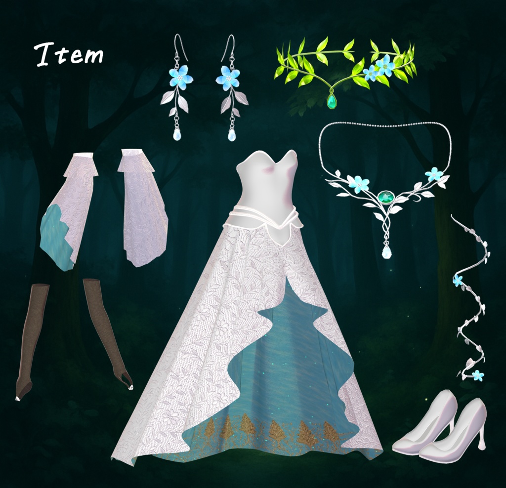 【5アバター対応】Mythwood Vestige —森語りの衣—【MA対応】