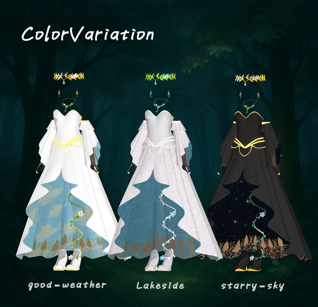 【5アバター対応】Mythwood Vestige —森語りの衣—【MA対応】