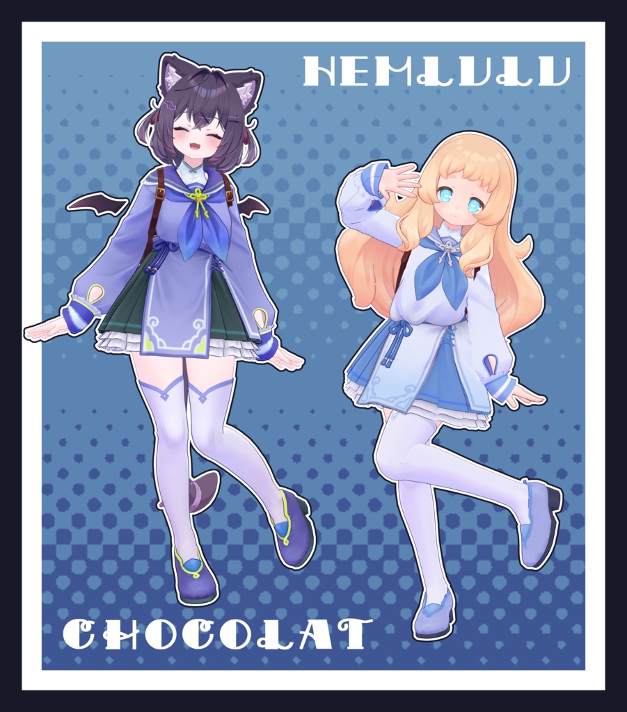 【8アバター対応】「チャイナっぽ学生服セット」【MA設定済み】