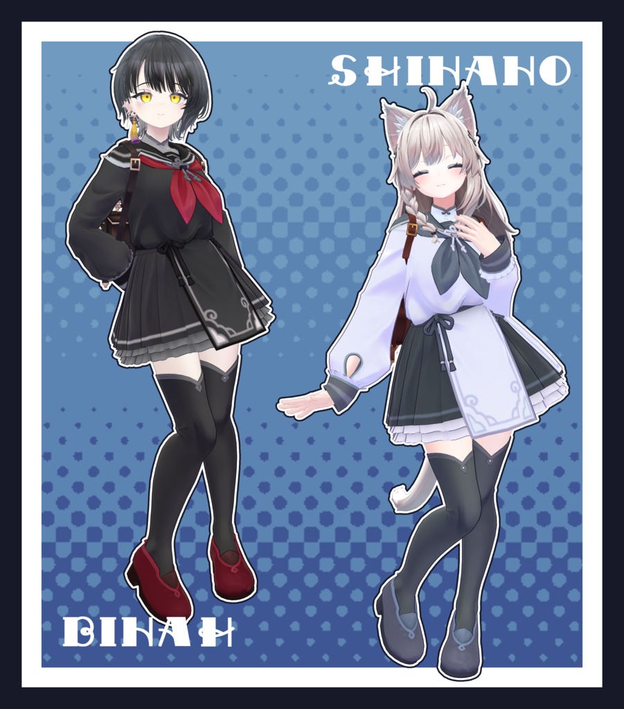 【8アバター対応】「チャイナっぽ学生服セット」【MA設定済み】