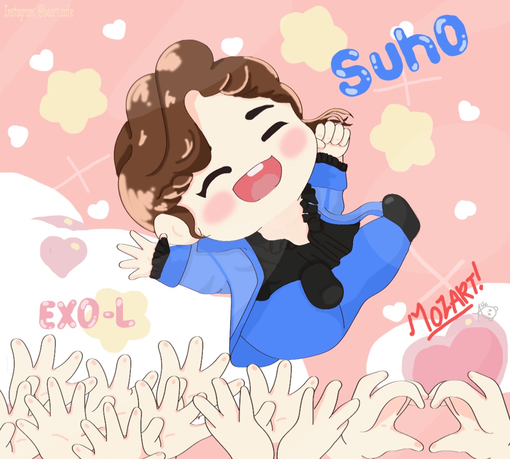 EXO Chibi Fanart Wallpaper - Poster (Xiumin, Chen, Suho)