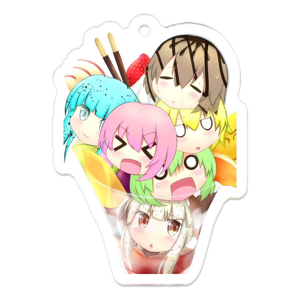 あいすぱふぇ アクリルキーホルダー