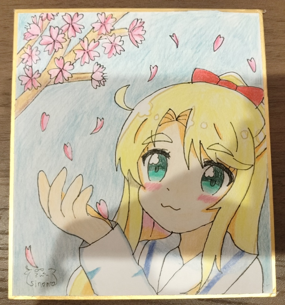 乃愛ちゃんの色紙