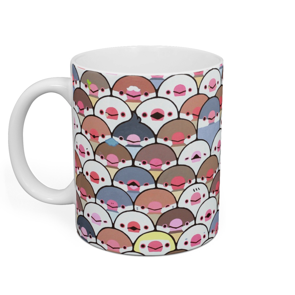 わらわら文鳥のマグカップ