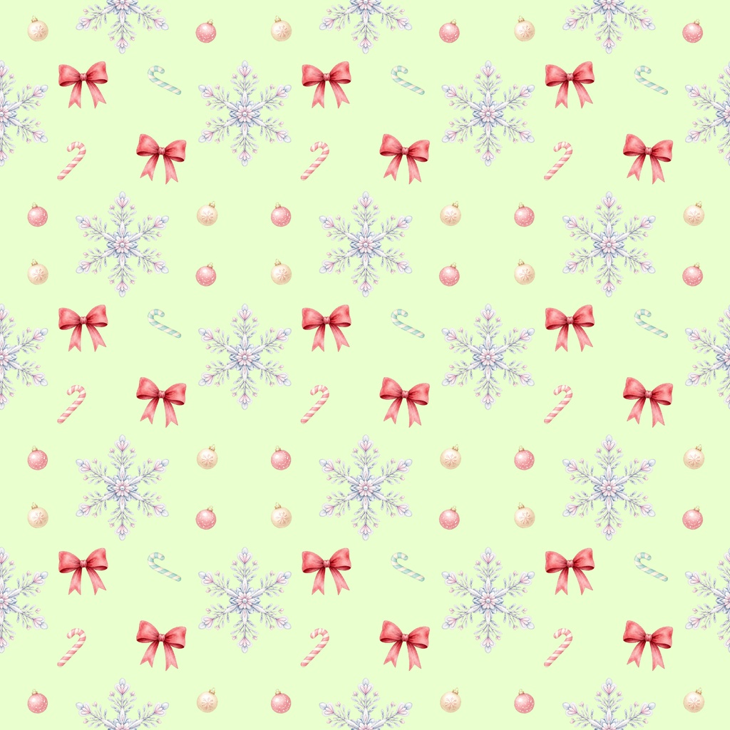 クリスマス雪の結晶柄|淡色デジタルペーパー5枚セット
