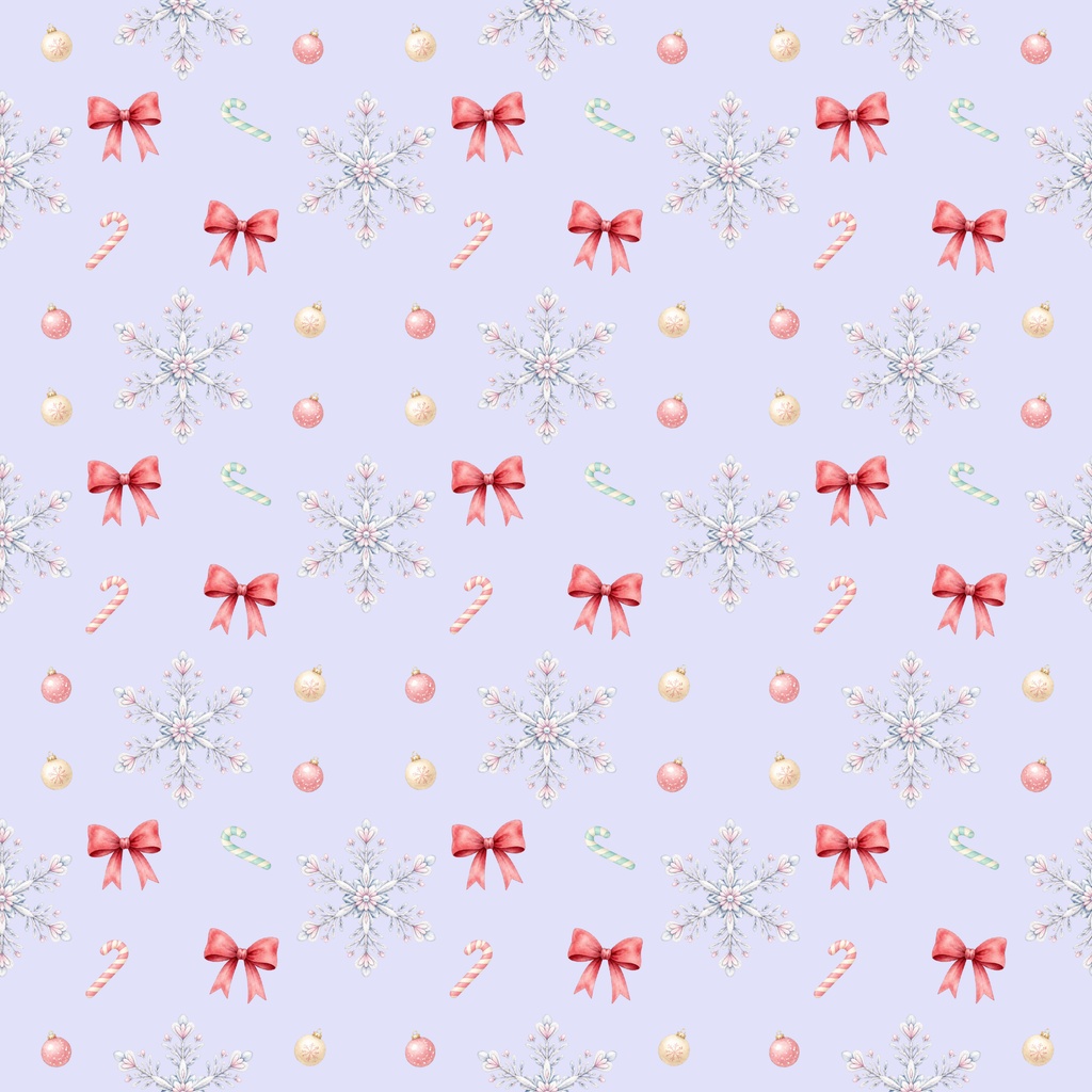 クリスマス雪の結晶柄|淡色デジタルペーパー5枚セット
