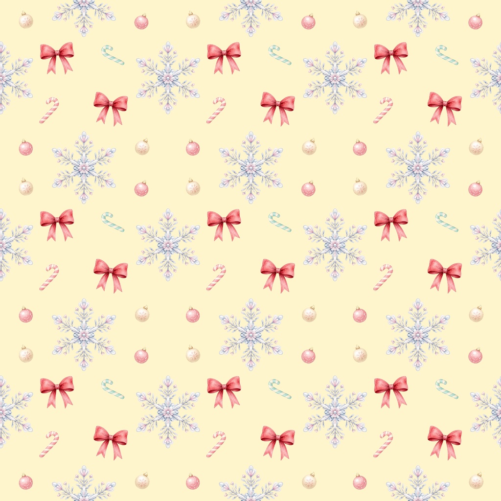 クリスマス雪の結晶柄|淡色デジタルペーパー5枚セット