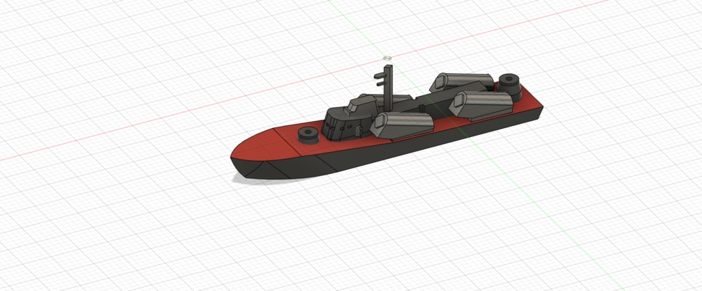 3Dモデル　ミサイル艇　A
