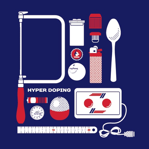 HYPER DOPING Tシャツ(ネイビー)