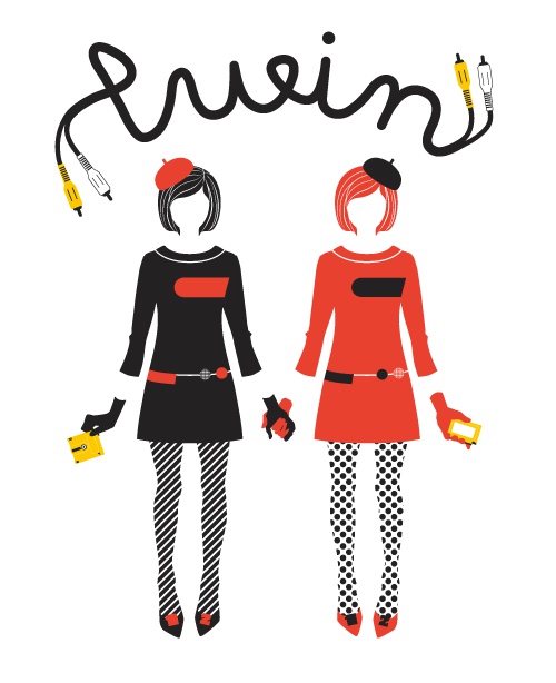 ついんふぁみ子ちゃん Tシャツ(オートミール)