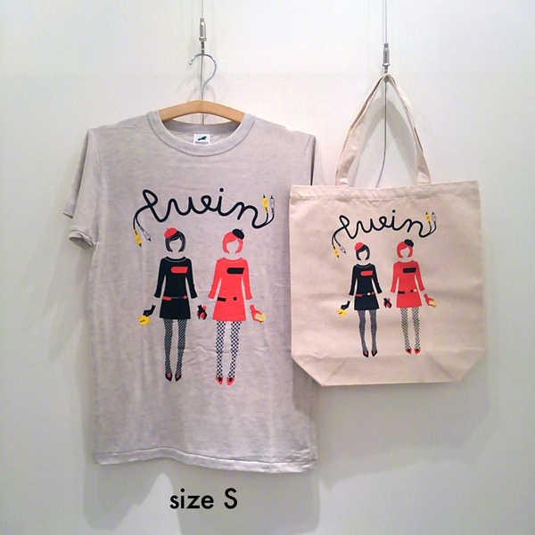 ついんふぁみ子ちゃん Tシャツ(オートミール)