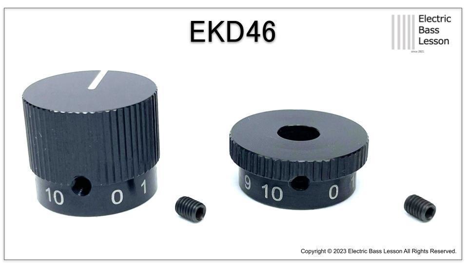 エレキベース/エレキギター用 数字/マーカーライン付きアルミ製コントロールノブ(販売中)