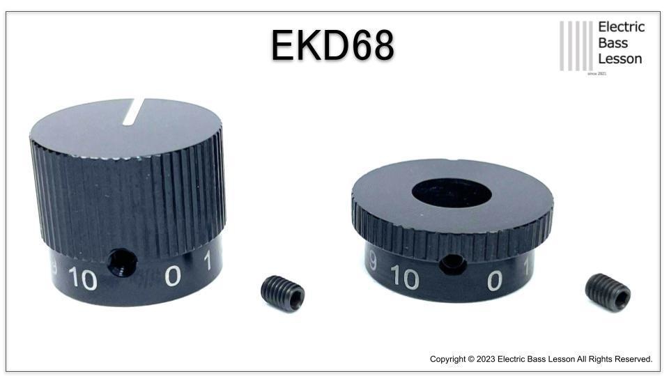 エレキベース/エレキギター用 数字/マーカーライン付きアルミ製コントロールノブ(販売中)