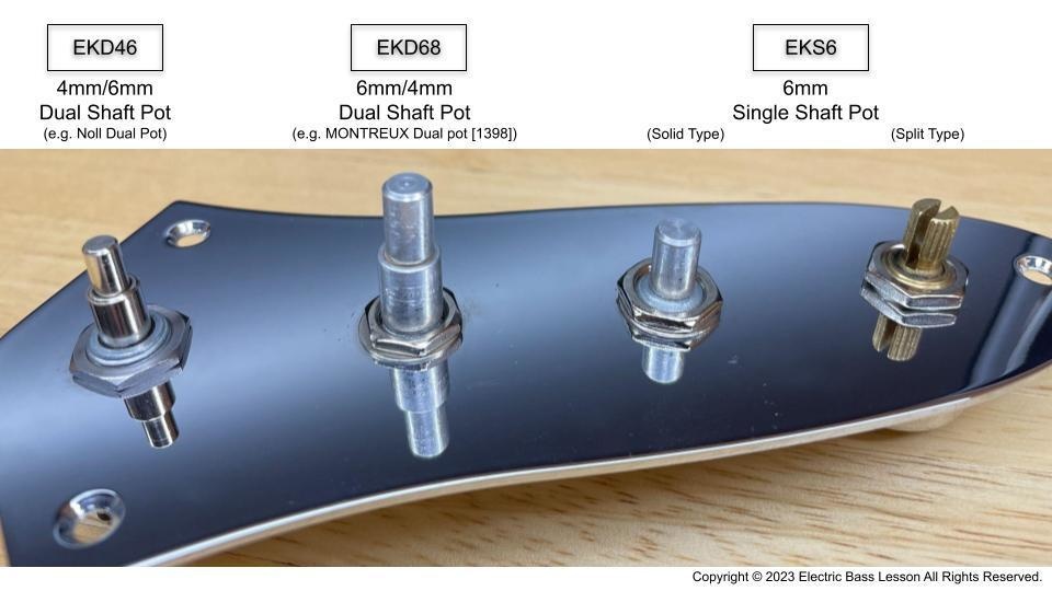 エレキベース/エレキギター用 数字/マーカーライン付きアルミ製コントロールノブ(販売中)