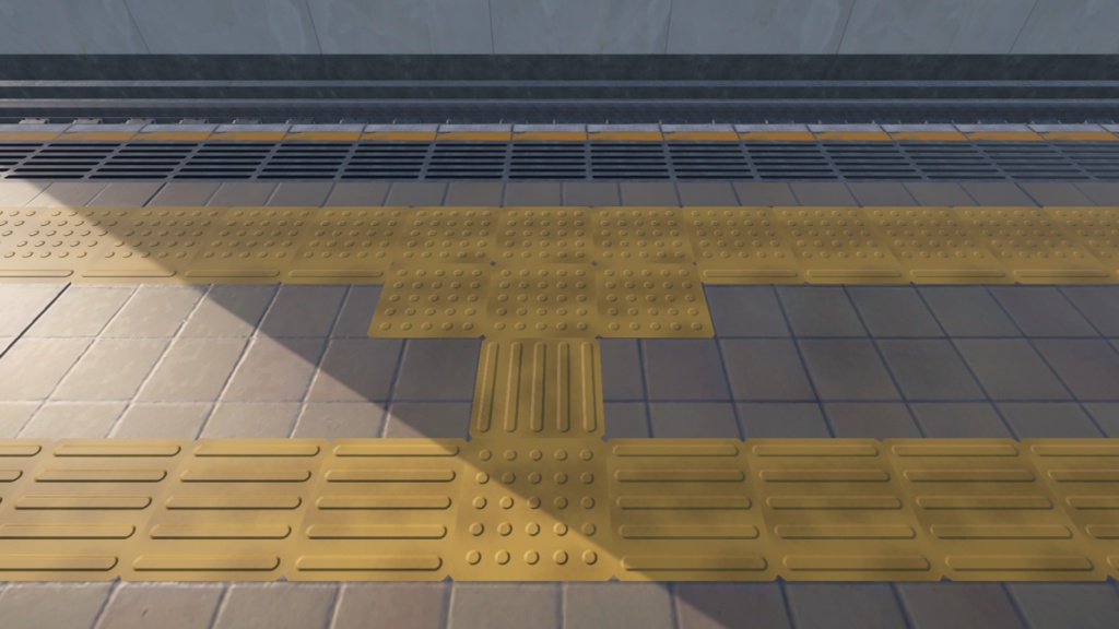 地下鉄ホーム 3Dモデル