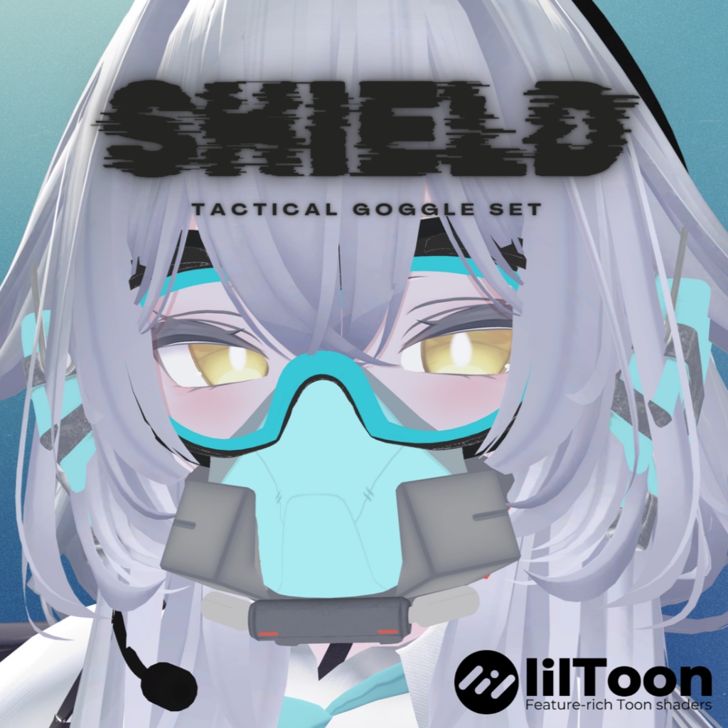 【3Dモデル】ゴーグル・マスク・ヘッドホンセット
