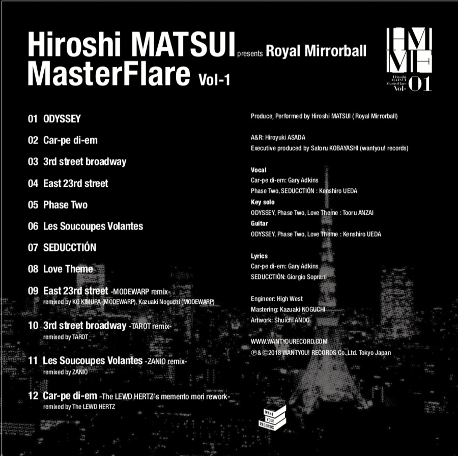 Hiroshi MATSUI a.k.a. Royal Mirrorball presents "MasterFlare vol-1"